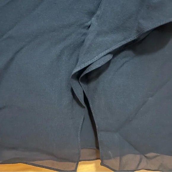 Donna Morgan Black Silk Dress Size 12 NWT - Picture 7 of 9